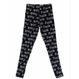 VINTAGE 80'S Lip Service leggings  F**K sz S/M